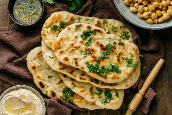 Butter Garlic Naan and Amritsari Kulcha in the top 50 breads list