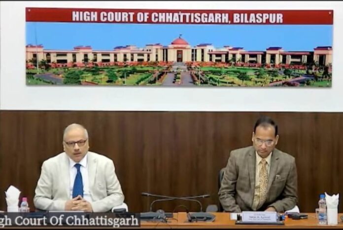 रायगढ़ के जिला न्यायालय परिसर में न्याय सदन भवन का शिलान्यास