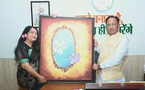 1 मुख्यमंत्री से इंदिरा कला संगीत विश्वविद्यालय की कुलपति डॉ. लवली शर्मा ने की सौजन्य मुलाकात