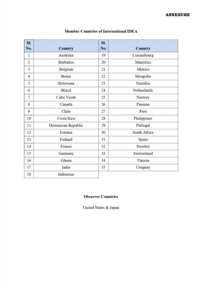 मुख्य निर्वाचन आयुक्त ज्ञानेश कुमार अंतर्राष्ट्रीय IDEA की अध्यक्षता संभालेंगे