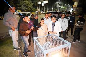 111 - Copy बुधवारी फुट ओव्हरब्रिज में प्रकाश व्यवस्था का लोकार्पण किया उद्योग मंत्री व महापौर ने