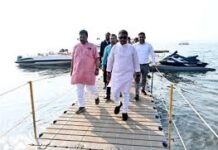 वनमंत्री केदार कश्यप ने ठेमली आईलैंड का किया निरीक्षण वनमंत्री केदार कश्यप ने ठेमली आईलैंड का किया निरीक्षण