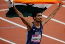 वित्त मंत्री ओपी चौधरी ने राष्ट्रमंडल खेल 2026 में रजत पदक विजेता गुलवीर सिंह को दी बधाई वित्त मंत्री ओपी चौधरी ने राष्ट्रमंडल खेल 2026 में रजत पदक विजेता गुलवीर सिंह को दी बधाई