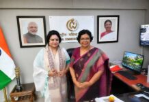 राष्ट्रीय महिला आयोग की अध्यक्ष विजया रहाटकर से राज्य महिला आयोग की अध्यक्ष डॉ. ममता साहू ने की सौजन्य भेंट राष्ट्रीय महिला आयोग की अध्यक्ष विजया रहाटकर से राज्य महिला आयोग की अध्यक्ष डॉ. ममता साहू ने की सौजन्य भेंट